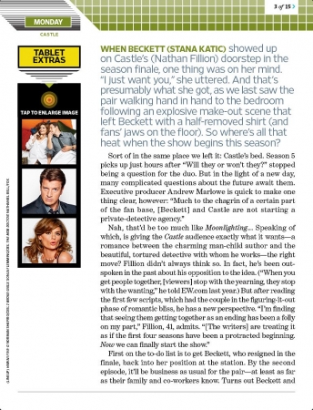Palavras chave: scan;revista;Entertainment Weekly;EW;Castle;Nathan Fillion;2012;5ª TEMPORADA