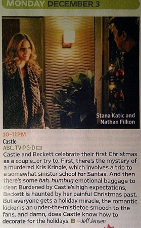 Palavras chave: EW;Entertainment Weekly;scan;revista;Castle;5x09;Secret Santa;2012